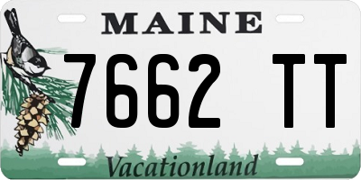 ME license plate 7662TT