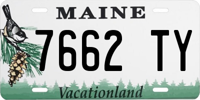 ME license plate 7662TY