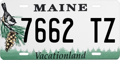 ME license plate 7662TZ
