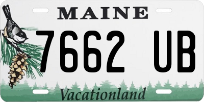 ME license plate 7662UB