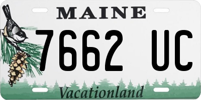ME license plate 7662UC