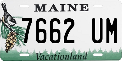 ME license plate 7662UM
