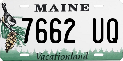 ME license plate 7662UQ