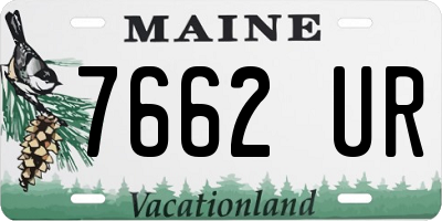 ME license plate 7662UR