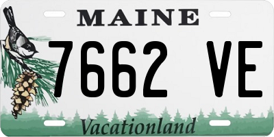 ME license plate 7662VE