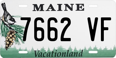 ME license plate 7662VF