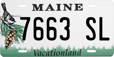 ME license plate 7663SL
