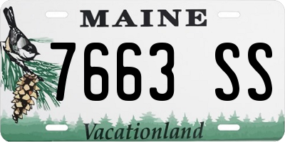 ME license plate 7663SS