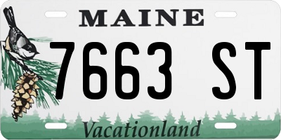 ME license plate 7663ST