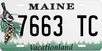 ME license plate 7663TC