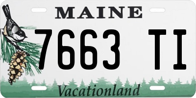 ME license plate 7663TI