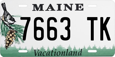 ME license plate 7663TK