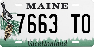 ME license plate 7663TO