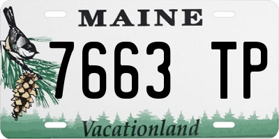 ME license plate 7663TP