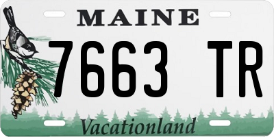 ME license plate 7663TR