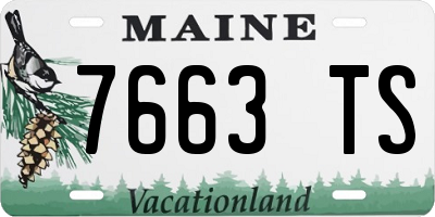 ME license plate 7663TS