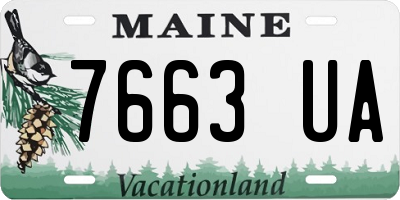ME license plate 7663UA