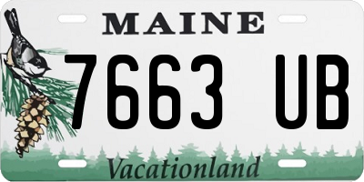ME license plate 7663UB