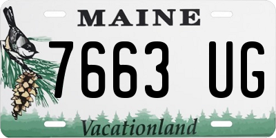 ME license plate 7663UG