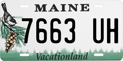 ME license plate 7663UH