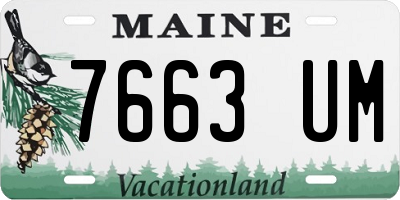 ME license plate 7663UM