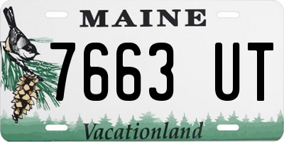 ME license plate 7663UT