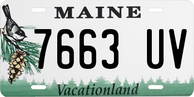 ME license plate 7663UV