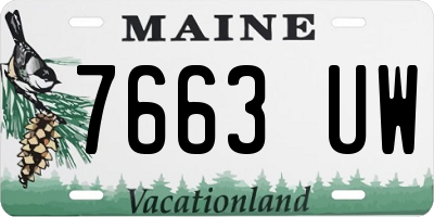 ME license plate 7663UW