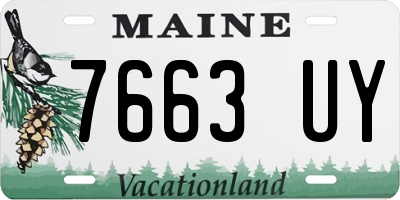 ME license plate 7663UY