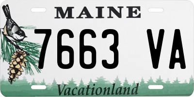 ME license plate 7663VA