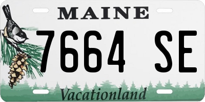 ME license plate 7664SE