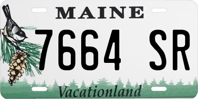 ME license plate 7664SR