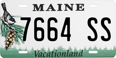 ME license plate 7664SS