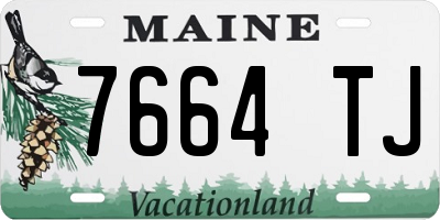 ME license plate 7664TJ