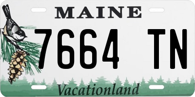 ME license plate 7664TN