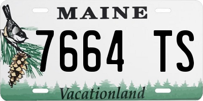 ME license plate 7664TS