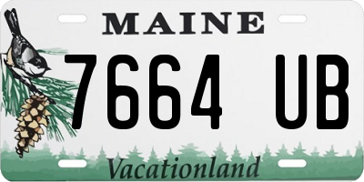ME license plate 7664UB