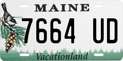 ME license plate 7664UD