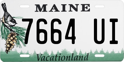 ME license plate 7664UI