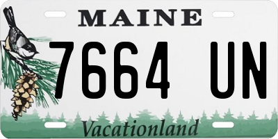 ME license plate 7664UN
