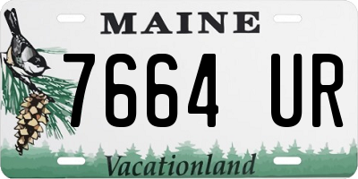 ME license plate 7664UR