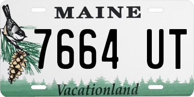 ME license plate 7664UT