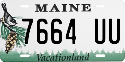 ME license plate 7664UU