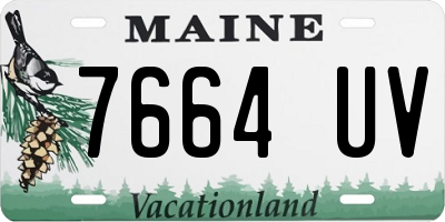 ME license plate 7664UV