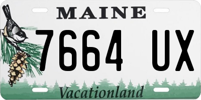 ME license plate 7664UX