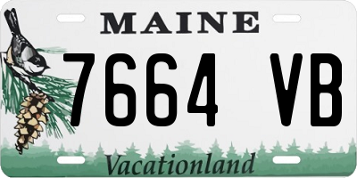 ME license plate 7664VB