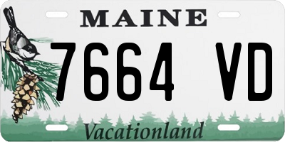ME license plate 7664VD