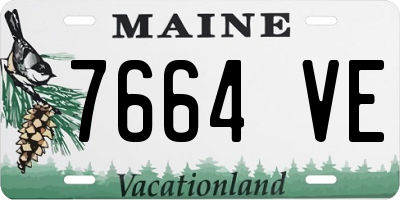 ME license plate 7664VE