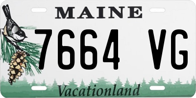 ME license plate 7664VG