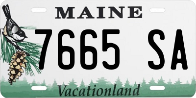 ME license plate 7665SA